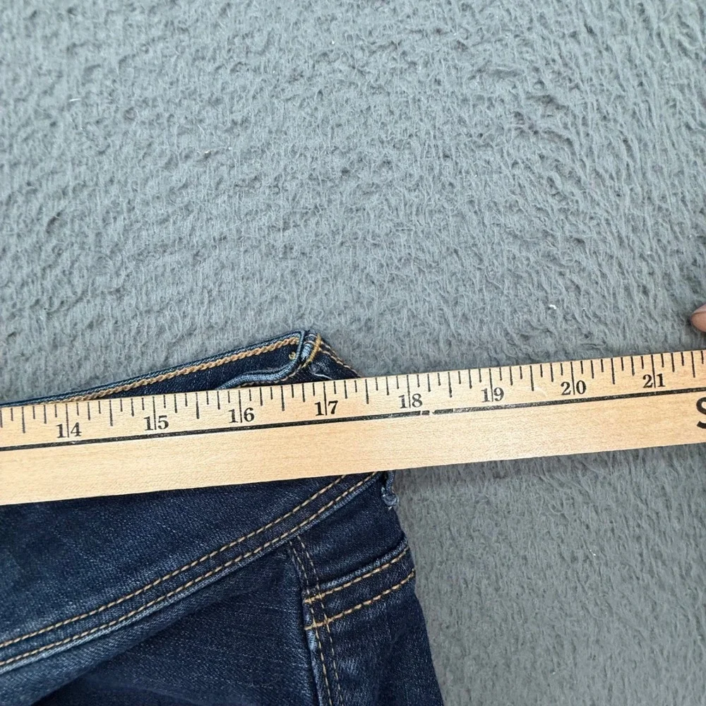 American Eagle Kick Boot Jeans Men 12 Short Blue Super Stretch Dark Wash